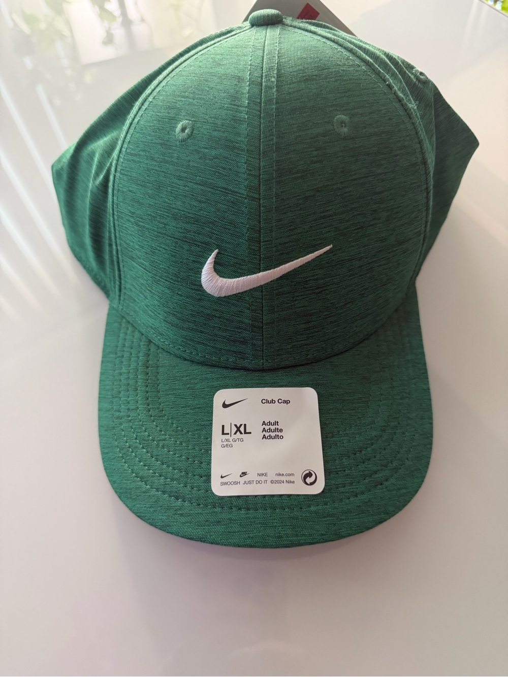 Nike Green Heathered Cap with White Swoosh